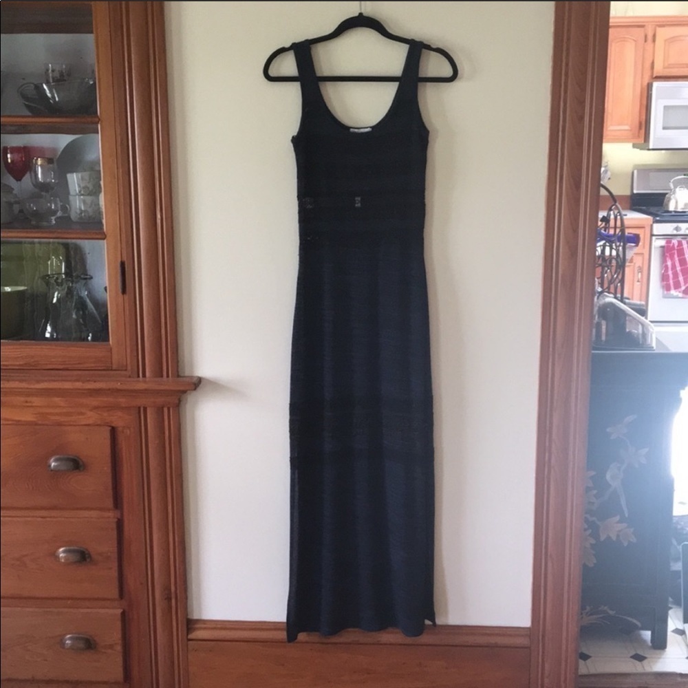 NWT Socialite navy black maxi-dress small